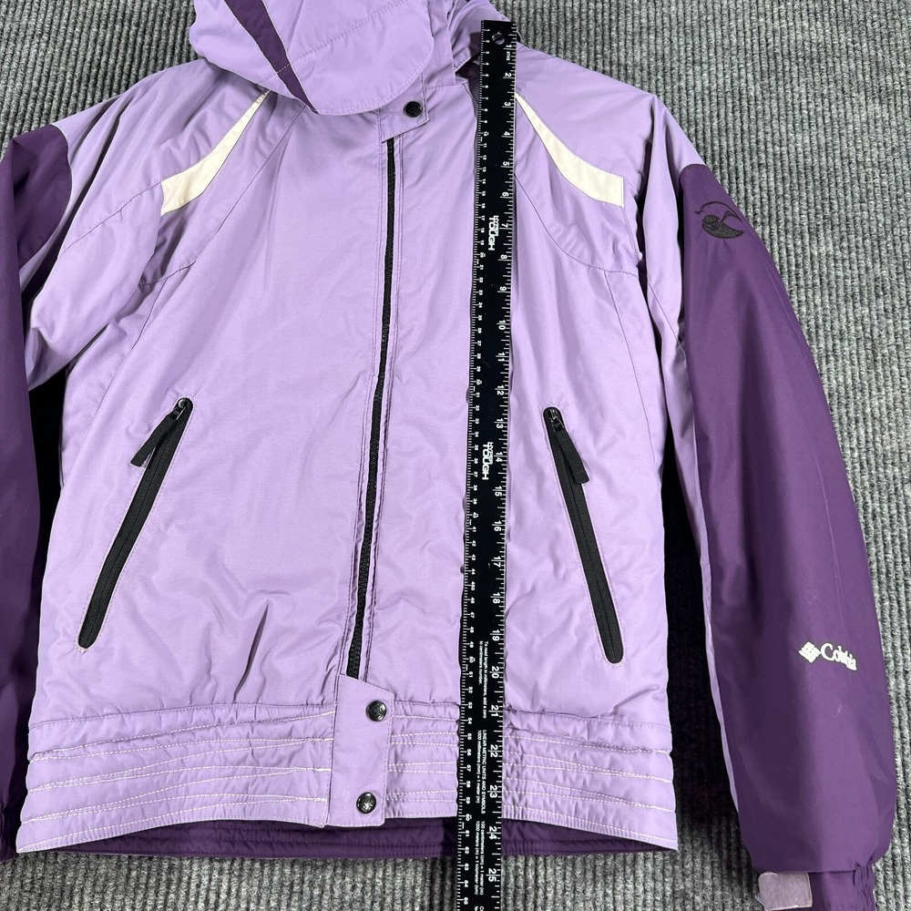 Columbia Jacket Girls Youth 14-16 Purple Long Sleeve Full Zip Hooded School - Picture 3 of 14
